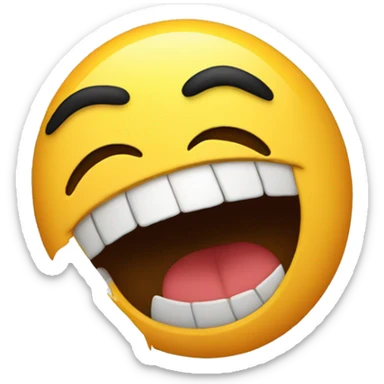 emoji biting the side of its mouth with one eye brow raised sticker