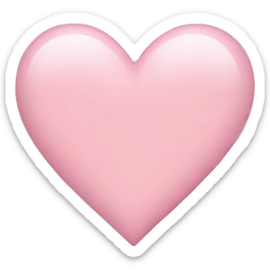 light pink heart sticker