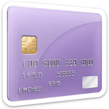 Pale purple credit card sticker