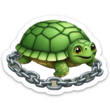 A turtle chains sticker