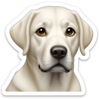black and white Labrador sticker