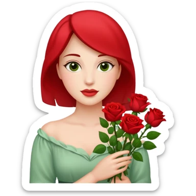 Woman holding rose bouquet

























 sticker