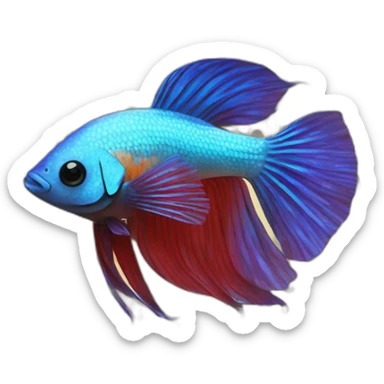 betta fish with leopard spots sticker
