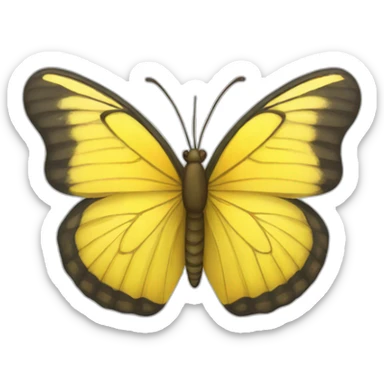 Yellow butterfly sticker