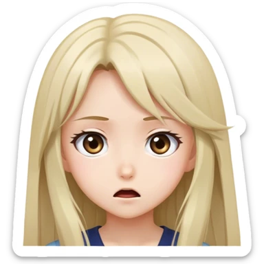 Gái anime chấm hỏi sticker