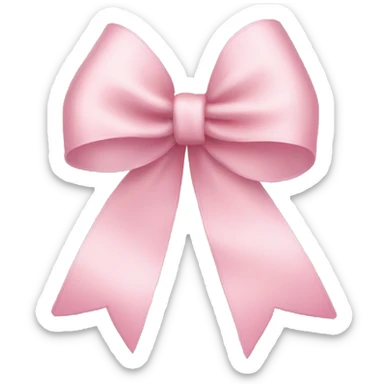 light pink ribbon bow sticker