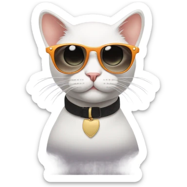 Cat with sunglasses sticker