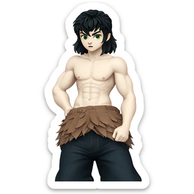 confident boy with green eyes sticker