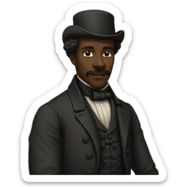 Black man in 1800s sticker