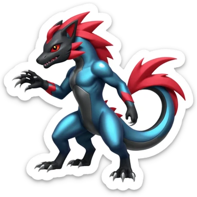  Shiny Zoroark-Salandit-Zekrom-fusion sticker