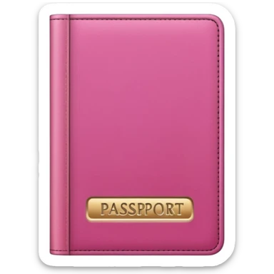 Pasaporte rosa alto de altura  sticker