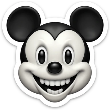 Evil mickey mouse sticker