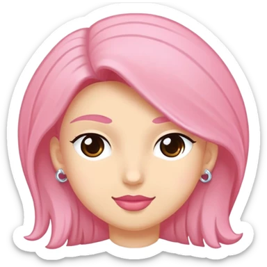 kıvırcık açık kumral saçlı diş telli yanaklı bir lise öğrencisi  sticker