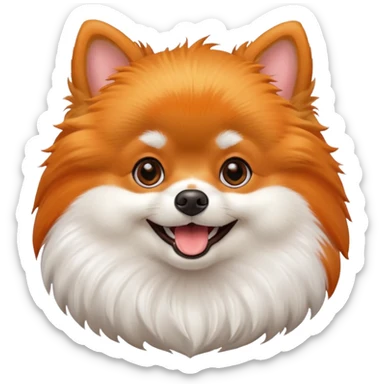 excited AI pomeranian sticker
