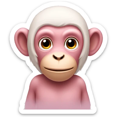 Light pink monkey sticker
