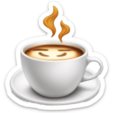 Aesthetic hot coffee sticker