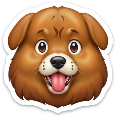 A dog drooling sticker