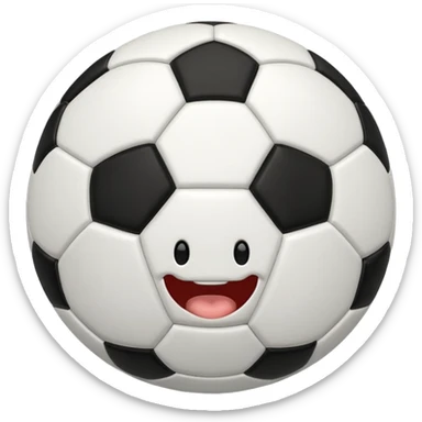 Soccer ball drooling and winking sticker