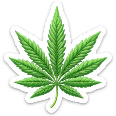 Marijuana plant emblem with 420 writing  sticker