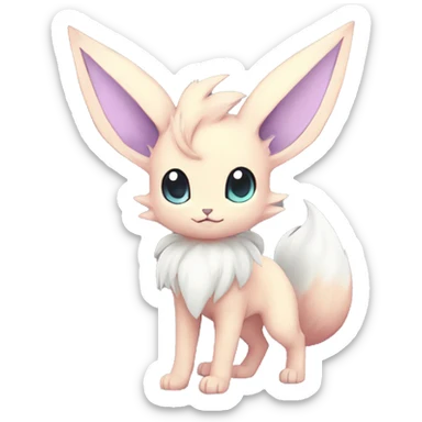 Kawaii Pastel Eeveelution-Cute-Pokémon-fusion full body sticker