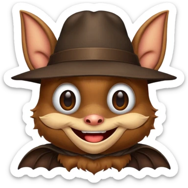 bat with hat sticker