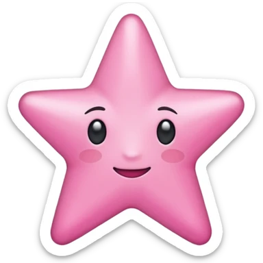 Normal blank star with pink sides sticker