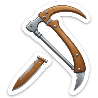 The sickle used by farmers sticker