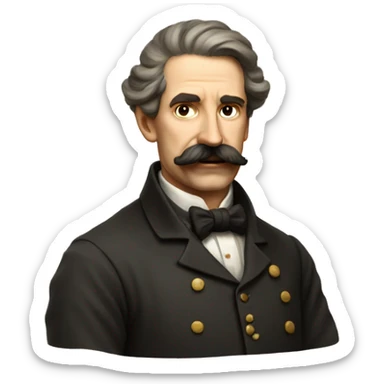 austrian painter with funny mustache in middle sticker