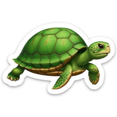 Une tortue avec un très très long cou sticker