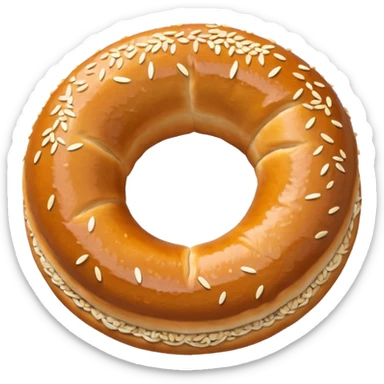 Simit with sesame seeds sticker