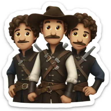 three musketeers sticker