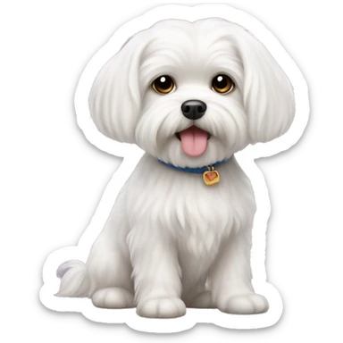 Maltese white dog cute sticker