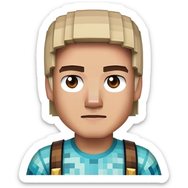 steve from minecraft sticker