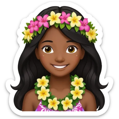 Hawaiian girl sticker