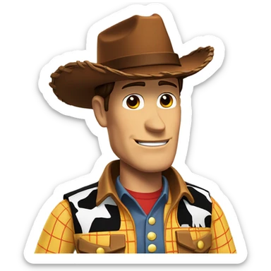 sheriff woody of costruction sticker