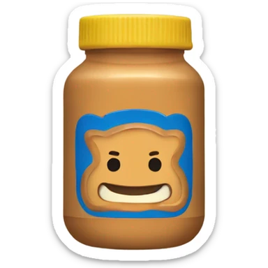 peanut butter jar sticker