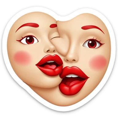 Blowing kiss from mouth  sticker