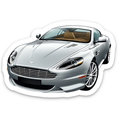 Aston Martin DB9 - Aston Martin (Model Year: 2016) (Iconic colour: Silver) sticker