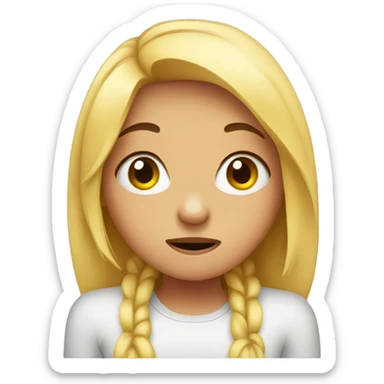 embarrassed girl sticker