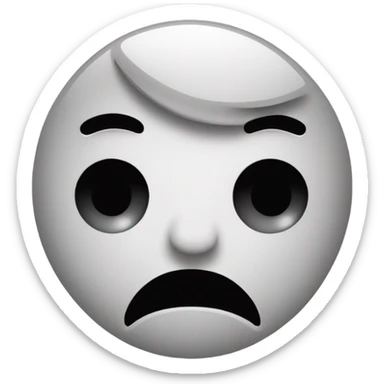 miscellaneous frowning symbol black sticker