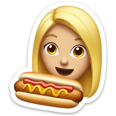 Girl that eat hot dog sticker
