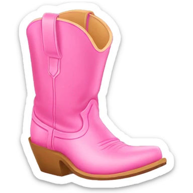 pink cowboy boots sticker
