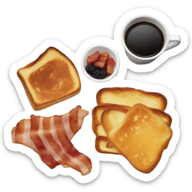 Brunch platter with bacon and French toast  sticker