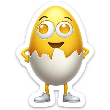 Egg man sticker