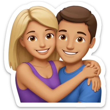 Man and Woman in uns sticker