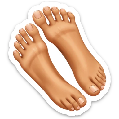 foot with 5 spreaded toes sticker