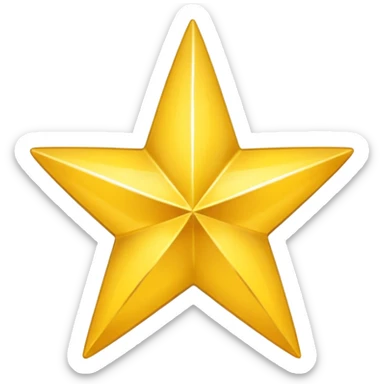 gold star 4 corners sticker