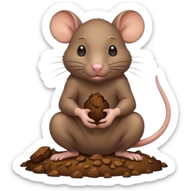 rat having a poo sticker