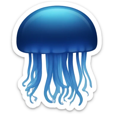 Ombre navy blue jellyfish sticker