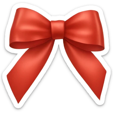 red ribbon bow sticker